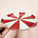 talerz - patera SAINT TROPEZ red & gold